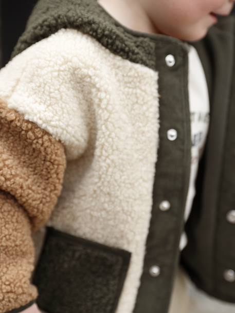 Sherpa Hooded Coat for Babies sandy beige - vertbaudet enfant 