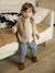 Chemise bébé vichy en velours caramel - vertbaudet enfant 