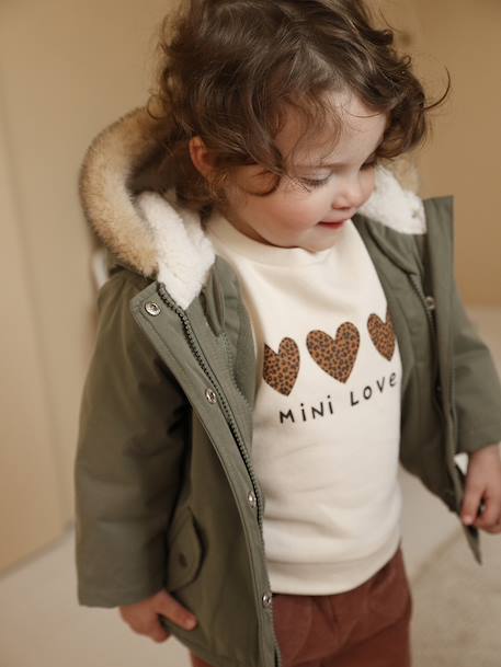 Parka + lightweight jacket 3-in-1 for babies old rose+olive - vertbaudet enfant 