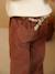 Corduroy Trousers with 'Leopard' Tie Belt for Babies terracotta - vertbaudet enfant 