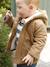 Corduroy coat for babies with faux fur lining caramel - vertbaudet enfant 