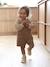 Short Corduroy Dungarees for Babies pecan nut - vertbaudet enfant 