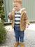 Corduroy coat for babies with faux fur lining caramel - vertbaudet enfant 
