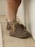 Leather Boots with Elastic, for Baby Girls black+bordeaux red+Camel+navy blue+printed beige - vertbaudet enfant 