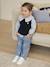 Wide-leg jeans with small embroidered hearts double stone+stone - vertbaudet enfant 