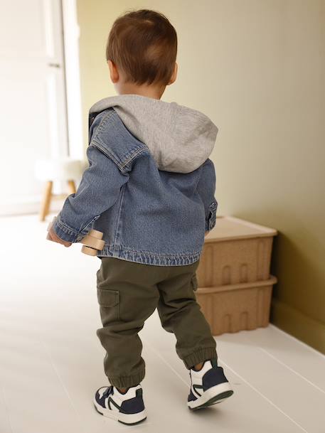 Chemise bébé personnalisable en denim avec capuche stone - vertbaudet enfant 