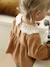 T-shirt for babies in crinkled jersey with crochet collar caramel - vertbaudet enfant 