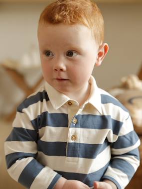 -T-shirt polo bébé rayé manches longues