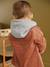 Striped Hooded Top for Baby Boys crystal blue+sandy beige+tomato red - vertbaudet enfant 