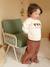 Corduroy Trousers with 'Leopard' Tie Belt for Babies terracotta - vertbaudet enfant 