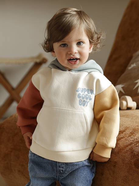 Hooded sweatshirt + jeans set for babies multicoloured - vertbaudet enfant 