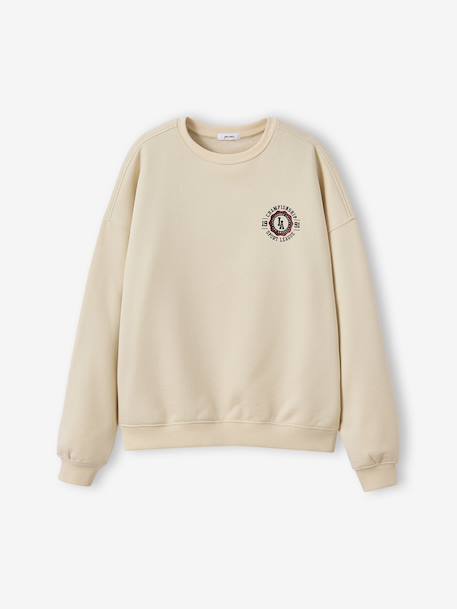 University Sweatshirt with Letters on the Back ecru - vertbaudet enfant 