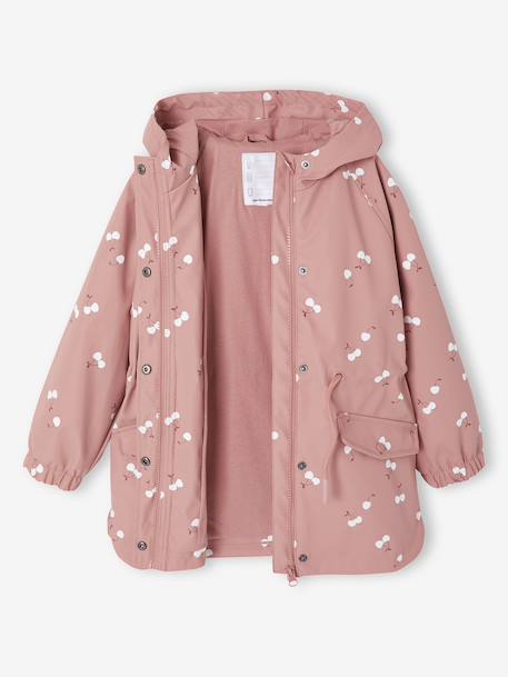 Ciré fille à capuche motifs magiques bleu ciel+blush+rose+rose pâle+sauge imprimé - vertbaudet enfant 