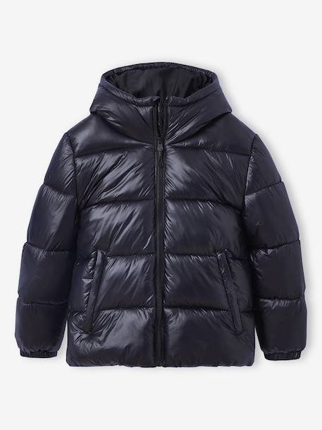 Lightweight Puffer Jacket, JONEN anthracite+khaki - vertbaudet enfant 