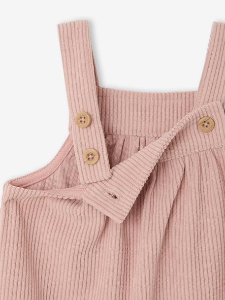 Coffret bébé T-shirt + salopette + bandeau + doudou rose poudré - vertbaudet enfant 