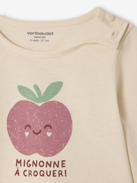 Pack of 3 long-sleeved Basic t-shirts for babies old rose - vertbaudet enfant 