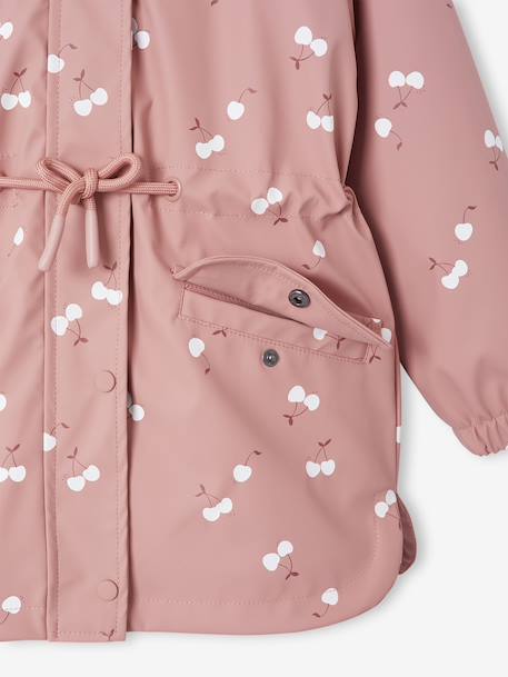 Ciré fille à capuche motifs magiques bleu ciel+blush+rose+rose pâle+sauge imprimé - vertbaudet enfant 