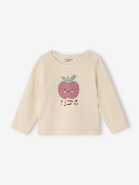Pack of 3 long-sleeved Basic t-shirts for babies old rose - vertbaudet enfant 