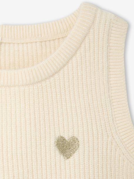 Pull bébé sans manches écru+marine+rose poudré - vertbaudet enfant 