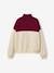 Colourblock High Neck Sweatshirt with Embroidered Letters, JONEN ecru - vertbaudet enfant 