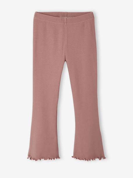 Printed Sweatshirt & Flared Leggings Set for Girls dusky pink+navy blue - vertbaudet enfant 