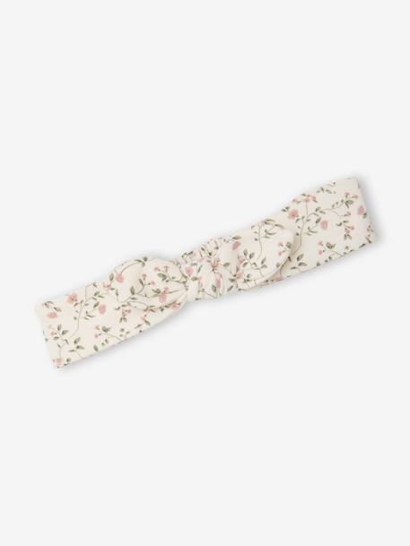 Coffret bébé T-shirt + salopette + bandeau + doudou rose poudré - vertbaudet enfant 