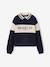 Sweat col polo fille marine - vertbaudet enfant 