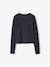 Cropped Long-Sleeved T-Shirt for Girls, JONEN anthracite+navy blue - vertbaudet enfant 