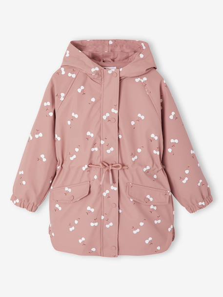 Ciré fille à capuche motifs magiques bleu ciel+blush+rose+rose pâle+sauge imprimé - vertbaudet enfant 