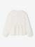 Chemise fille gaze de coton col brodé écru+vert émeraude - vertbaudet enfant 