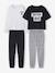 Lot 2 pyjamas fille léopard et pois gris chiné - vertbaudet enfant 