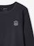 Cropped Long-Sleeved T-Shirt for Girls, JONEN anthracite+navy blue - vertbaudet enfant 