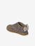 Indoor Shoes in Smooth Leather with Hook-&-Loop Strap, for Babies gold+printed beige - vertbaudet enfant 