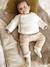 Sherpa Jumper with Front Button Fastening for Newborns ecru - vertbaudet enfant 