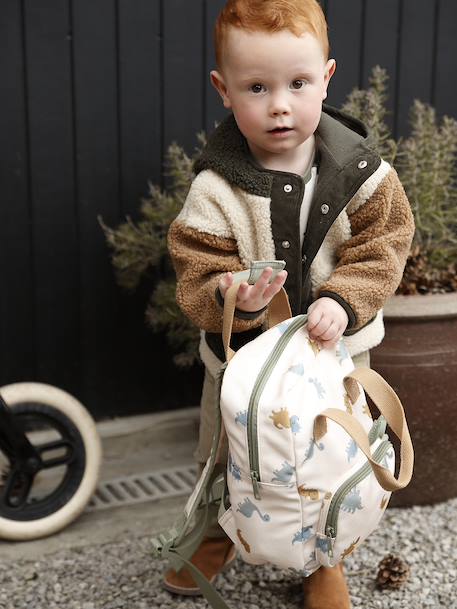 Boys' dinosaur print nursery backpack vanilla - vertbaudet enfant 