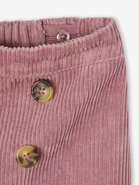 Jupe-short fille en velours effet portefeuille bleu canard+rouge+vert anglais+vieux rose - vertbaudet enfant 
