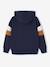 Hooded Sweatshirt with Print lichen+navy blue+pecan nut - vertbaudet enfant 