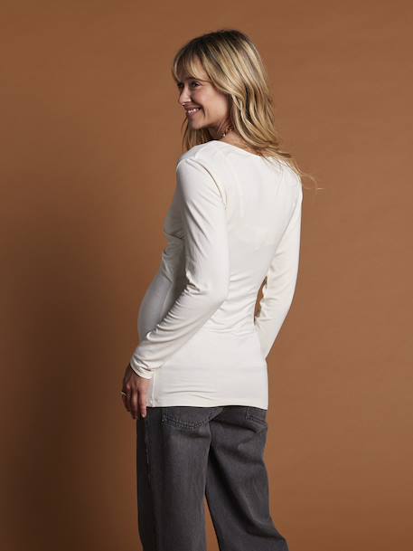 Pack of 2 Tops, Maternity & Nursing Special, Fiona by ENVIE DE FRAISE black+ecru - vertbaudet enfant 