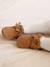 Elasticated, Lined Slippers in Soft Leather for Babies set brown - vertbaudet enfant 