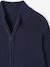 High Neck Long-Sleeved Cardigan for Boys green+navy blue - vertbaudet enfant 