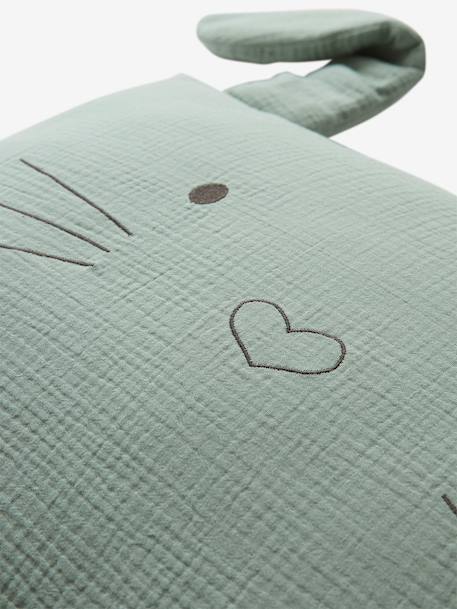 Pillowcase in Cotton Gauze for Babies, LAPIN VERT Green - vertbaudet enfant 