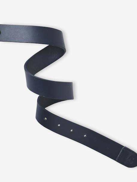 Classic Belt for Boys dark brown+navy blue - vertbaudet enfant 