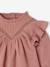 Blouse volantée bébé en tissu flammé bleu ciel+vieux rose - vertbaudet enfant 