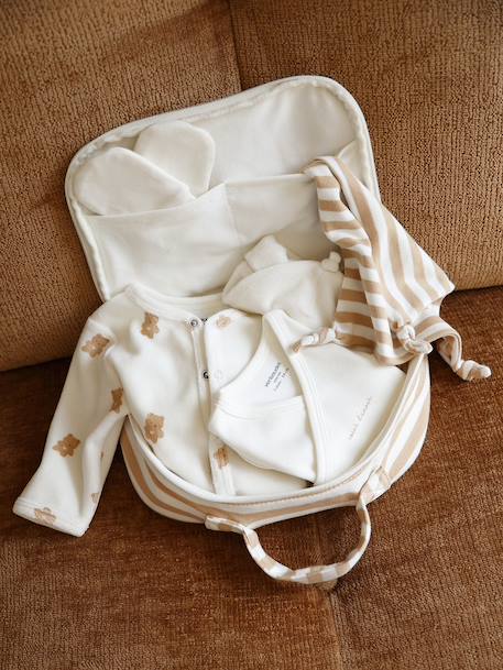 Ensemble naissance 6 pièces avec valisette maternité écru - vertbaudet enfant 