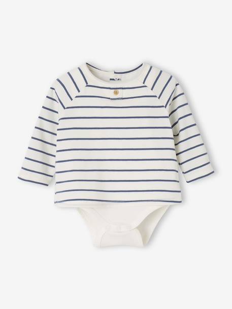Pack of Two 2-in-1 Bodysuits for Newborns marl grey - vertbaudet enfant 