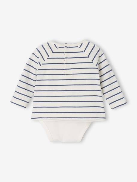 Pack of Two 2-in-1 Bodysuits for Newborns marl grey - vertbaudet enfant 