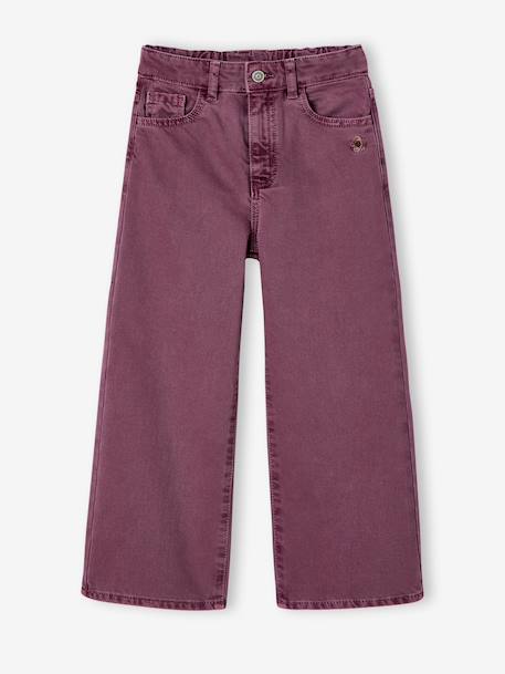 Pantalon fille large couleur pivoine+prune+rose+vert+vert de gris - vertbaudet enfant 