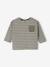 Tee-shirt rayé bébé manches longues kaki - vertbaudet enfant 