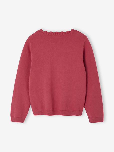 BASICS Jumper for Girls grey green+navy blue+peony pink+raspberry pink+tangerine - vertbaudet enfant 