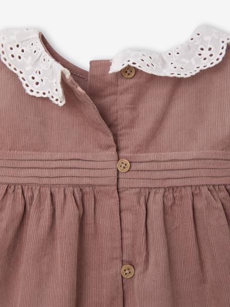 Velvet Dress + Tights Set for Newborns blush - vertbaudet enfant 